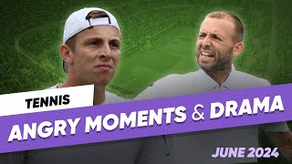 Tennis Angry Moments amp Drama  June 2024 [upl. by Peria]