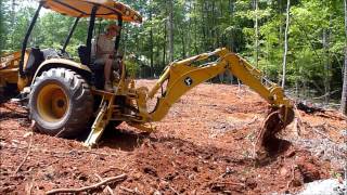 Deere 110 backhoe Working [upl. by Tjaden]