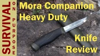 Mora Companion Heavy Duty Knife Review  Survival Knives [upl. by Eldreda321]