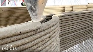 How Concrete Homes Are Built With A 3D Printer  Insider Art [upl. by Clio382]