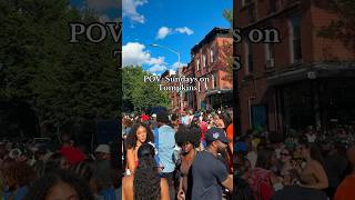 Sundays on Tompkins Ave ✨ brooklynnewyork blockparty summervibes [upl. by Ttej469]