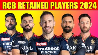 RCB retained players 2024  RCB targets players 2024 ipl 2024  RCB squad 2024 [upl. by Sidwohl]