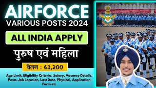 🔥 Airforce GroupC Civillian Vacancy 2024  Offline Form  Airforce New Vacancy 2024 [upl. by Malha]