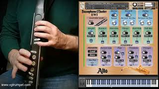 AKAI EWI4000s EWI5000 and NI Kontakt Alto Saxophone sound library woodwind orchestral vst [upl. by Airom]