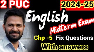 English important questions for midterm exam 202425 A Sunny morning [upl. by Trimble240]