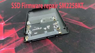 SSD Firmware repair SM2258XT controller [upl. by Acirat539]