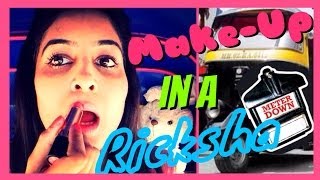 MakeUp Challenge in a Rickshaw  Rickshawali [upl. by Salaidh]