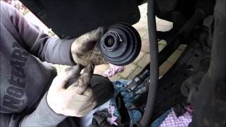 VW Lupo CV Joint Boot Replacment [upl. by Bourn685]