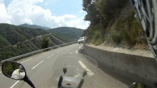 Idiot driver almost hits motorbike [upl. by Ahsiral209]