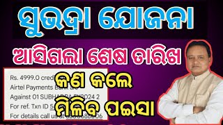 Subhadra Yojana Last Date Apply Odisha 2024  Subhadra Yojana New Update Subhadra Yojana Money 🤑💰 [upl. by Rahman473]