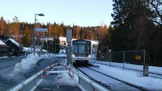 Lillevann Planovergang 1 Oslo  532023  Lillevann Railroad crossing 1 [upl. by Neeron115]