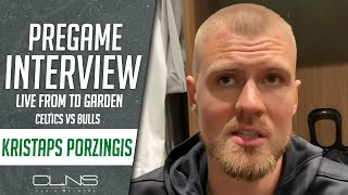 Kristaps Porzingis INJURY UPDATE  Celtics Pregame Interview [upl. by Cirilo]