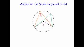 Angles in the Same Segment Proof [upl. by Hess]