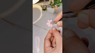 😱Diy flower hizab pin🌸diy beautiful hijab pinhijab clayflower diy hijabpinsyoutubeshorts [upl. by Nrubua]