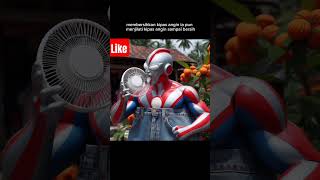 Ultraman membersihkan kipas angin ai animasi shorts shortsvideo [upl. by Annair]