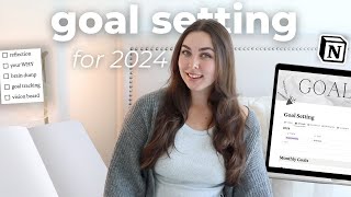 how to set goals for 2024 amp how to achieve your new years goals  my goals for 2024 notion page [upl. by Fabria]