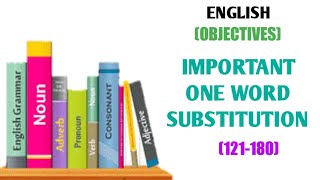 Important One Word Substitution 121180 [upl. by Salem]