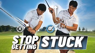 STOP GETTING STUCK IN YOUR DOWNSWING [upl. by Tormoria]