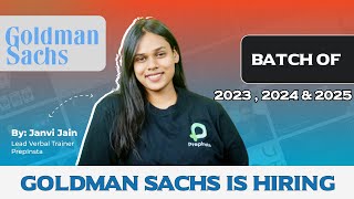 Goldman Sachs is Hiring 2023 2024 amp 2025 Batch [upl. by Om]