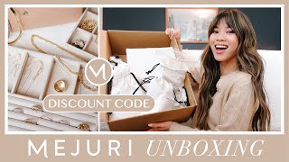 HUGE MEJURI HAUL ✨ Unboxing over 30 NEW pieces of Mejuri jewelry The biggest Mejuri haul ever omg [upl. by Fernanda951]