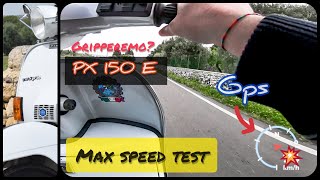 VESPA PX150  Test VELOCITA MASSIMA  GPS GoPro [upl. by Antonina]