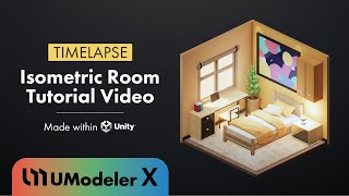 How to Make an Isometric Room in Unity Using UModeler X  Timelapse Video [upl. by Burney]