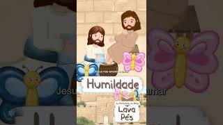 HUMILDADE PÁSCOA JESUS LAVA OS PÉS DOS DISCÍPULOS · DESENHO BÍBLICO INFANTIL KIDS CRIANÇAS shorts [upl. by Ytoc]