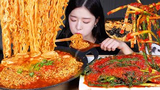 ASMR MUKBANG  얼큰한 순두부신라면더레드 먹방 라죽에 매운파김치까지 폭풍흡입 SPICY SOFT TOFU RAMYUN SPICY KIMCHI PORRIDGE [upl. by Wester]