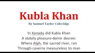 Kubla Khan By Samuel Taylor Coleridge  বাংলা লেকচার  Bangla Lecture [upl. by Mingche]