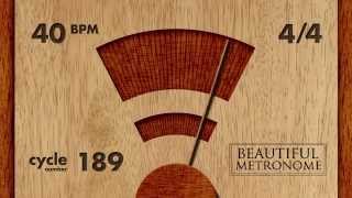 40 BPM 44 Wood Metronome HD [upl. by Diann]