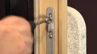 How to Adjust the Multi Point Keeper on a Premium Wood Sliding Patio Door [upl. by Rhine767]