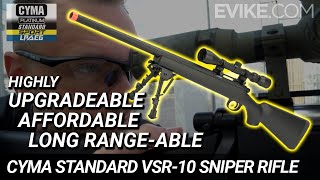 Highly Upgradeable Affordable amp Long Rangeable  CYMA VSR10 Airsoft Sniper Rifle Review [upl. by Hayden]