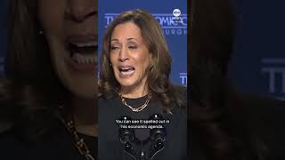 Vice President Kamala Harris slams Trumps economic agenda [upl. by Nekial110]