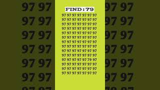 challenge your Brain try to find this number within 5 second 79👈shortsvideo shortsfeed shorts [upl. by Acker]