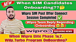 Wipro Onboarding Latest Update  Wipro Elite Phase 1amp2 Onboarding Update  Wipro Wilp Onboarding [upl. by Mulford]