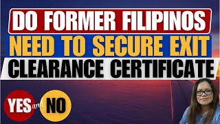 🔴BAKA HINDI MO PA ALAM ITO BILANG ISANG FORMER FILIPINO AT DUAL CITIZEN KUNG REQUIRED KA BA NITO [upl. by Accebber]