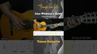 Line Without a Hook Ricky Montgomery  Fingerstyle Guitar Tutorial  TAB amp Lyrics guitar [upl. by Devinne]