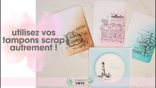 Cette SUPER TECHNIQUE pour utiliser vos TAMPONS SCRAP différemment  Tuto carterie scrap [upl. by Enitsyrhc232]