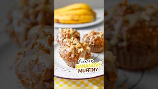 Zdravé banánové muffiny 💚 fit recept bez cukru 👉 wwwbajolafitcz [upl. by Bowers]