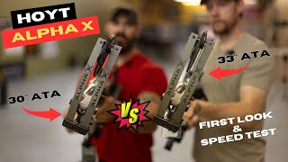 Hoyt Alpha X 30 amp 33 Bow Review and Speed Test  First Look [upl. by Ellehsat801]