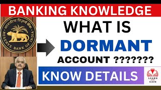 What is Dormant Account  Dormant account kya hota hai  Banking Knowledge [upl. by Kenneth]