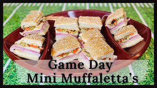 How To Make Game DayMini Muffalettas how to make a muffuletta sandwich [upl. by Robet663]