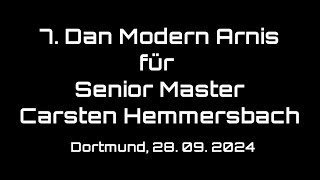 7 DAN Modern Arnis für Senior Master Carsten Hemmersbach DAV [upl. by Llerrud]