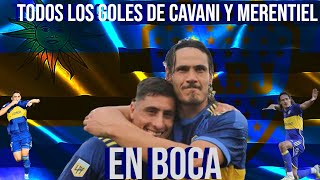 TODOS LOS GOLES DE CAVANI Y MERENTIEL EN BOCA 20232024 [upl. by Ahsaetal]