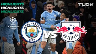 Manchester City vs RB Leipzig  HIGHLIGHTS  UEFA Champions League 2324  TUDN [upl. by Caassi]