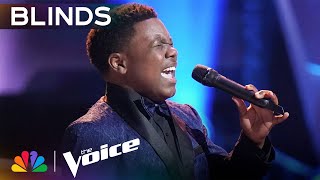 13YearOld Jaukeem Fortsons Unbelievable Performance of quotEasy On Mequot  The Voice Blind Auditions [upl. by Kihtrak408]