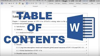 How to make a table of contents in word [upl. by Tteragram]