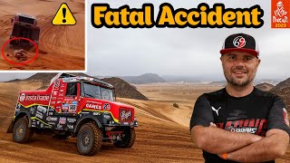 Fatal Accident Dakar Ales Loprais Shot Down an Italian Spectator [upl. by Edgard]