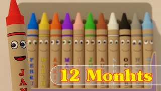 Months of the Year Song  The Singing Crayons [upl. by Ylrebmit]