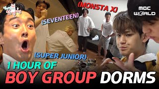 CC 1 Hour of BOY GROUP dorm life SEVENTEEN MONSTAX SUPERJUNIOR [upl. by Novyad]